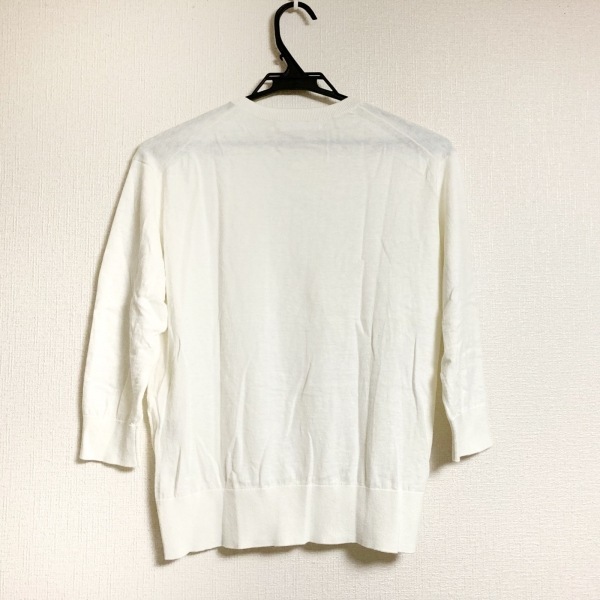 エブール ebure 七分袖セーター - 白 レディース クルーネック 美品