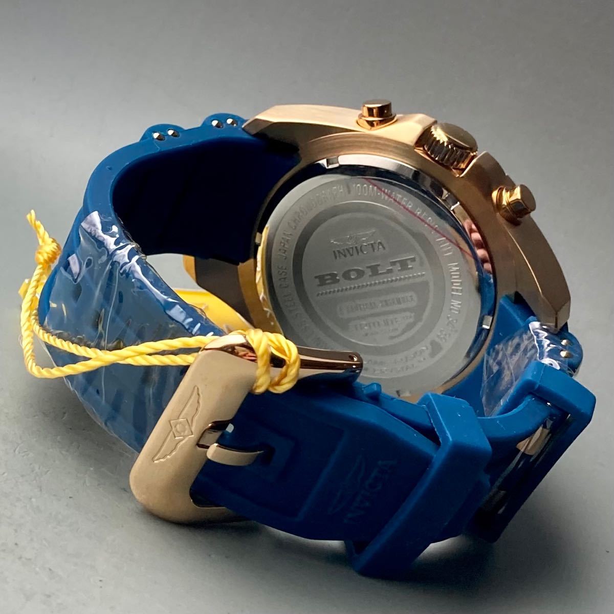【新品】インビクタ ボルト 腕時計 メンズ クォーツ クロノグラフ ブルー INVICTA BOLT 男性 ウォッチ カレンダー