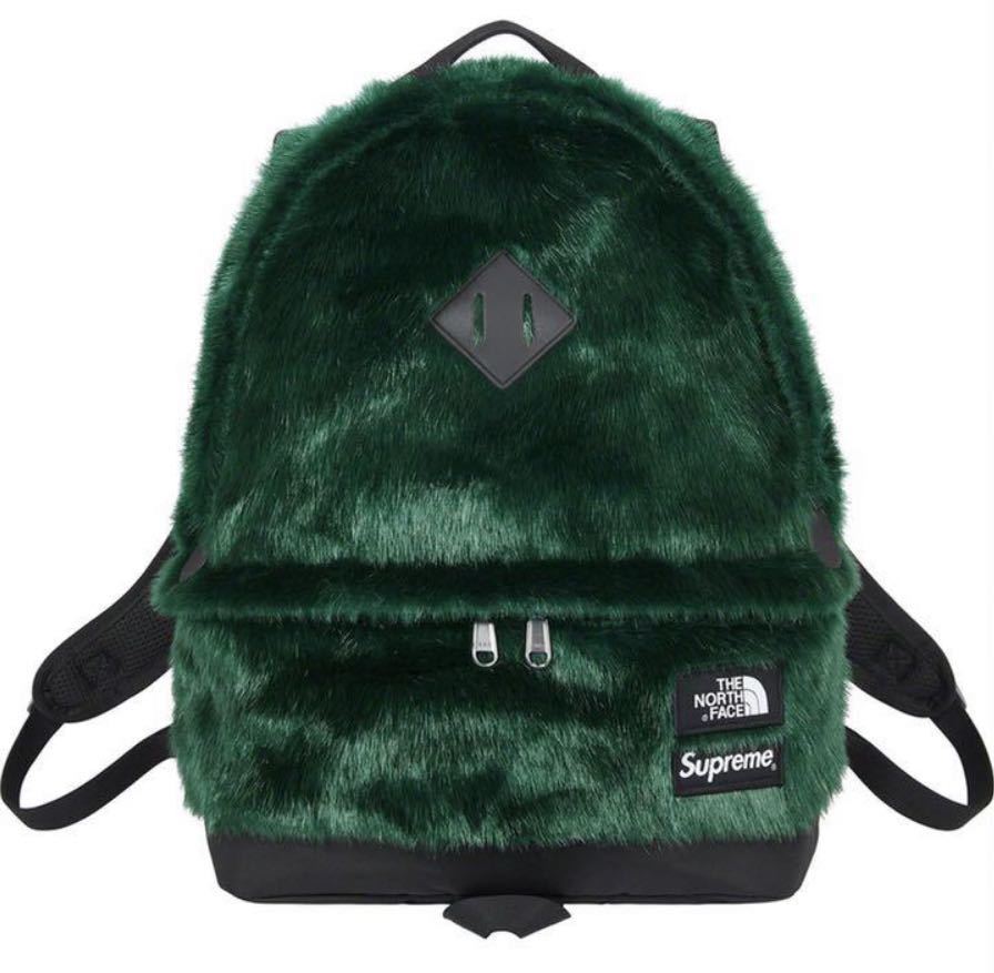 【祝開店！大放出セール開催中】 North The Face グリーン 緑 Backpack Fur Faux かばん、バッグ