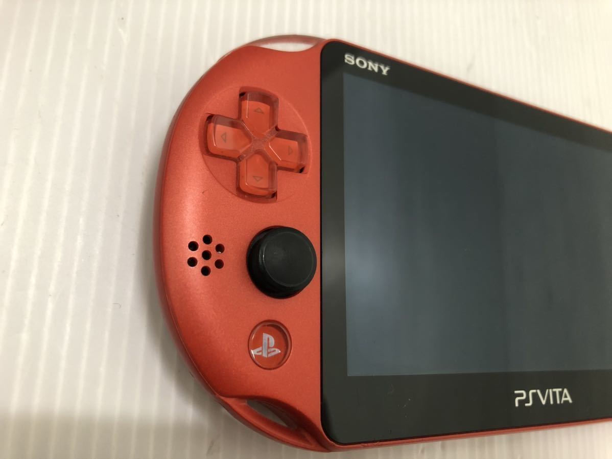 SONY PS Vita PCH-2000番 メタリックレッド 本体 箱付き Ver3.74【動作良好】PlayStation プレイステーション ヴィータ_画像3