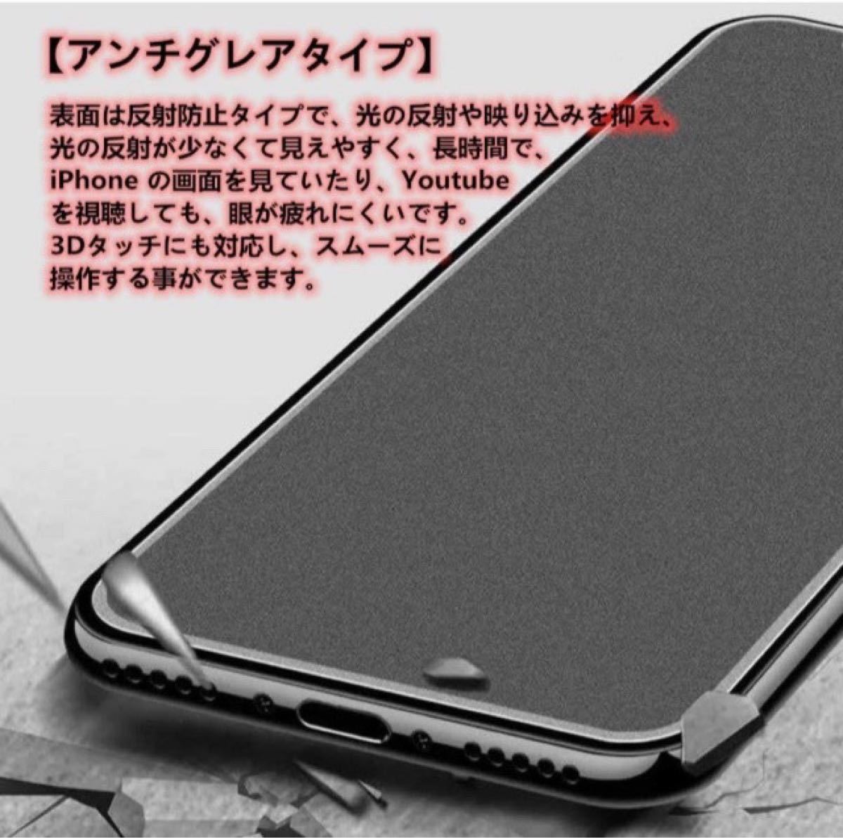 覗き見防止＆アンチグレア 指紋防止 反射防止 iPhoneフィルム 9H 強化ガラス 全面保護 iPhone12ProMax