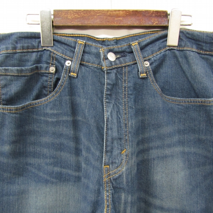 サイズ W34 L32 Levi’s 505 デニム パンツ ジーンズ レギュラーストレート ブルー系 リーバイス パキスタン製 古着 ビンテージ 2JU1959_画像6