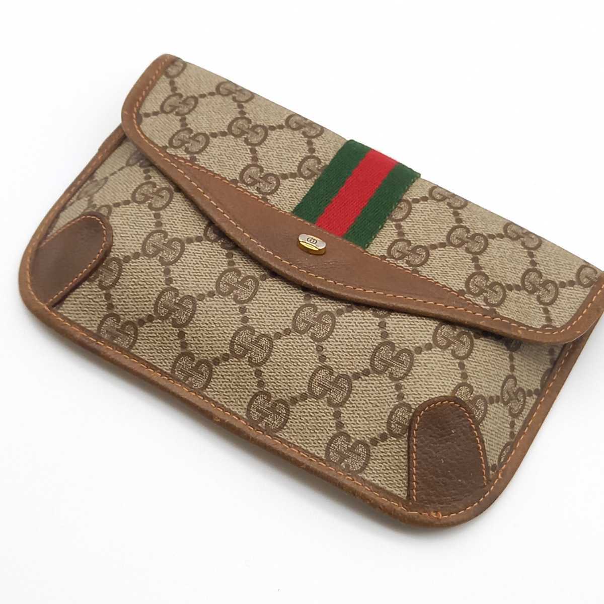 ランクにつ】 グッチ GUCCI 化粧ポーチ GGスプリーム シェリーライン 当日発送可能 グッチ オールド シェリーライン ショルダーバッグ レザー スプリーム GG ショルダーバッグ