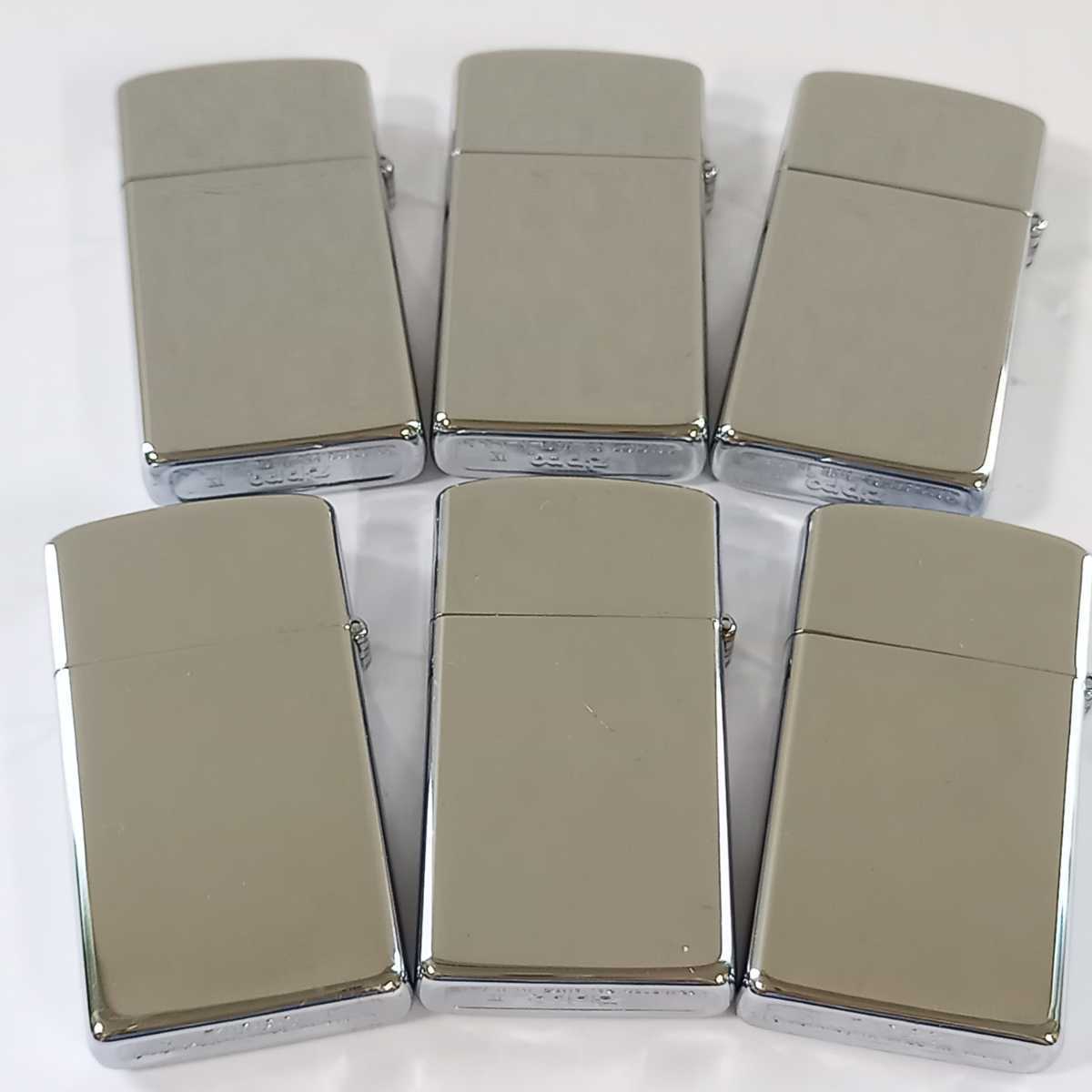 1円 未使用 ZIPPO ライター スリム 6本 おまとめ セット 大量 1992年