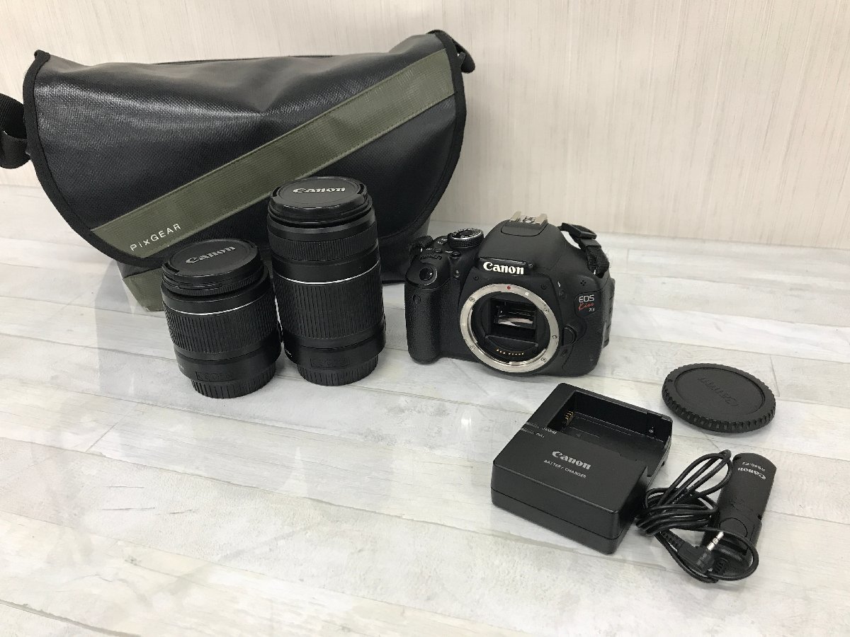 ※ｍ486  Canon キャノン デジタル一眼レフカメラ EOS Kiss X5 ダブルズームキット
