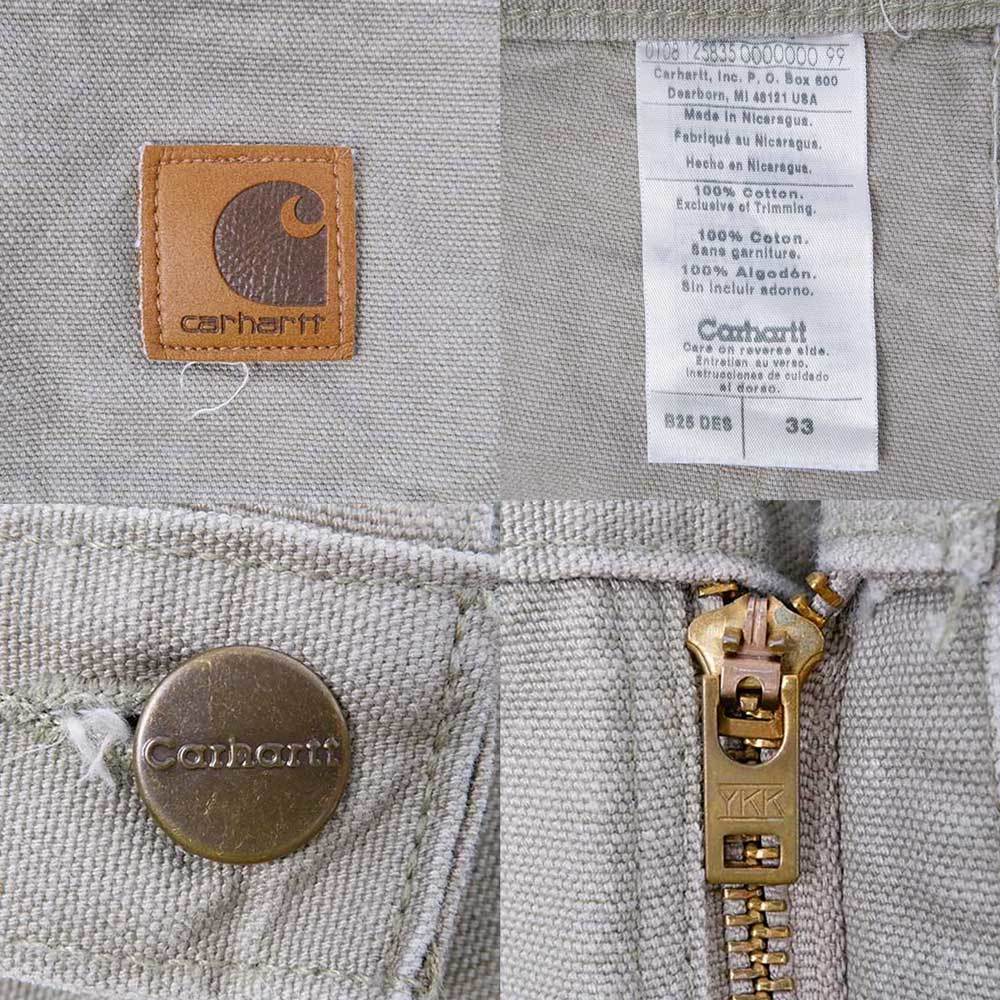 カーハート Carhartt 00's 2000年代 ダックペインターショーツ ショーパン USA古着 ショートパンツ (-0656) グレージュ サイズ W33_画像3