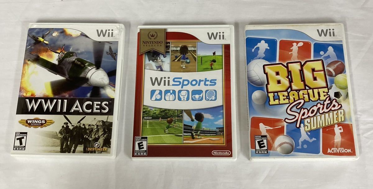 品 Nintendo 任天堂 海外版Wii本体 黒 海外製ゲームソフト3本付属