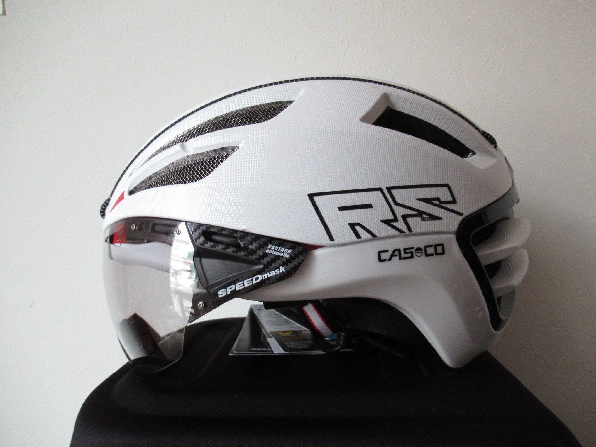 CASCO SPEED airo2 RS　White　 Mサイズ(54-59cm）　高性能調光レンズ・バイザー＆ハードケース付　　最上級レーシングモデル　　2021-2022_画像1