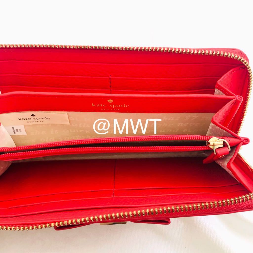 Kate spade ケイトスペード　長財布　リボン　レディース　ファッション　バッグ　ポーチ　小銭入れ　コインケース　カードケース　MWT