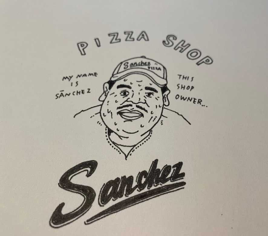 真作　Face Oka 2015原画PIZZA SHOP SANCHEZ直筆