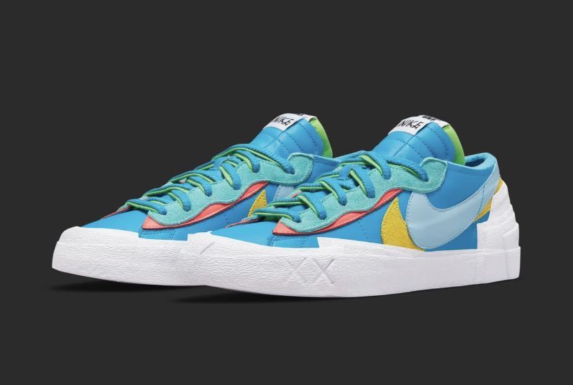 KAWS × sacai × Nike Blazer Low Neptune Blue 24cm US6 カウズ サカイ ナイキ ブレザー スニーカー_画像1