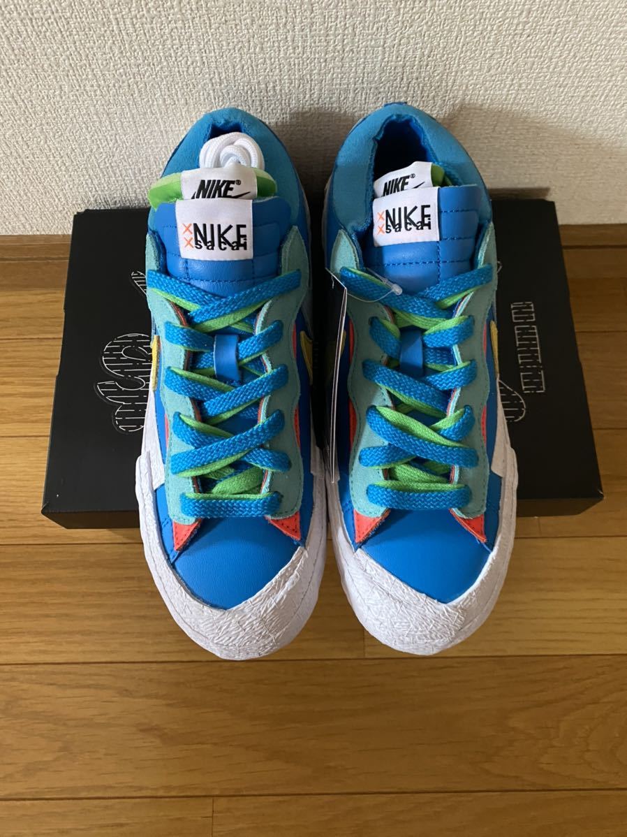 KAWS × sacai × Nike Blazer Low Neptune Blue 24cm US6 カウズ サカイ ナイキ ブレザー スニーカー_画像6