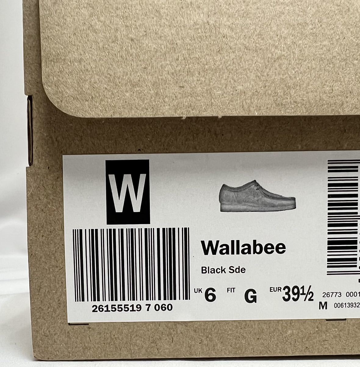 24cm 新品 クラークス オリジナルス Wallabee ワラビー ロー 黒 UK6