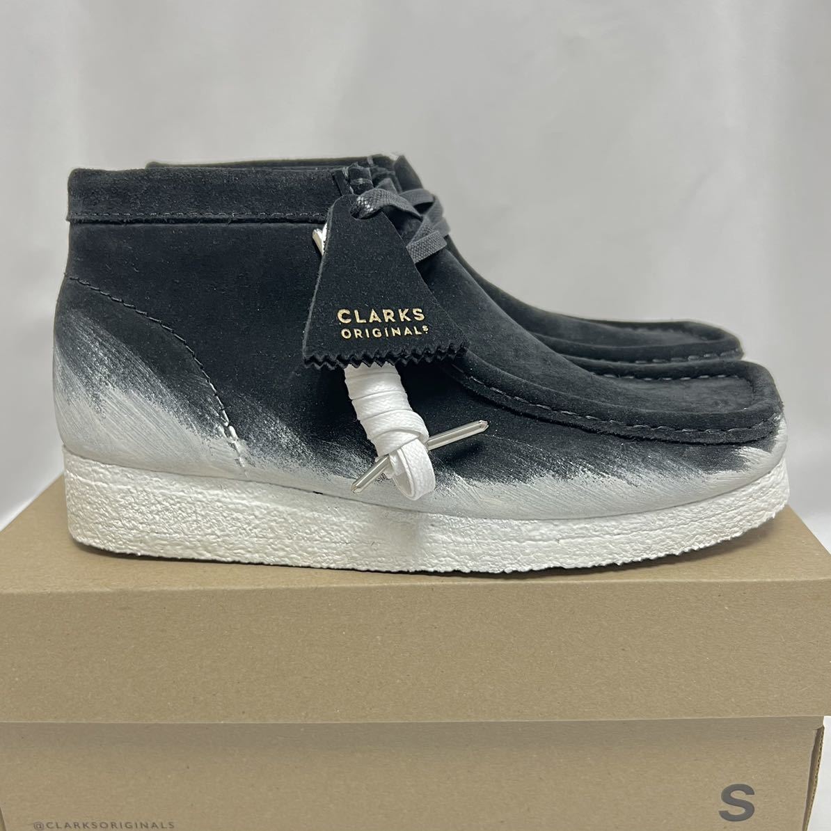 24 5cm 限定 クラークス オリジナルス Wallabee ワラビー ブーツ 黒