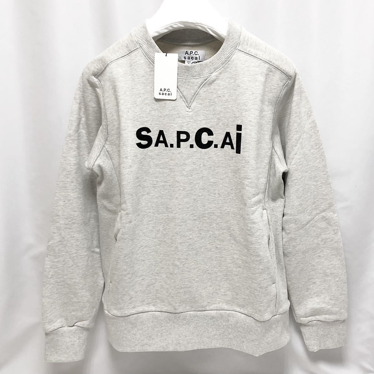 M 新品 A P C × SACAI コラボ 限定 ダブルネーム ロゴ スウェット