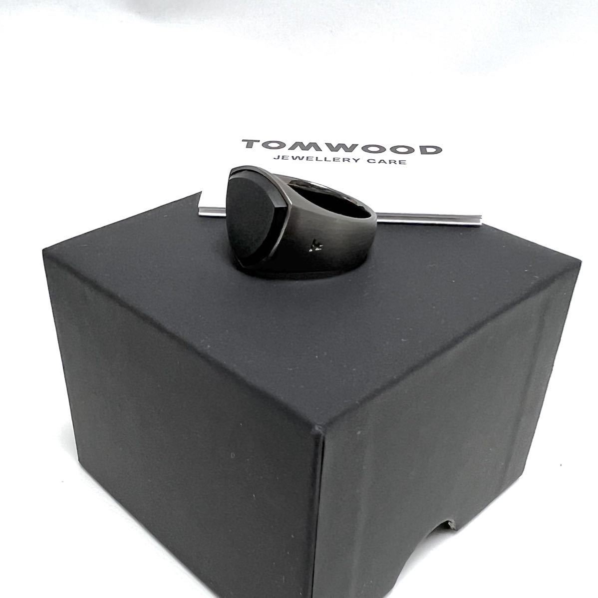 58 新品 トムウッド シールド オニキス リング 指輪 TOMWOOD 黒 58 新品 トムウッド シールド オニキス リング 指輪 TOMWOOD 黒