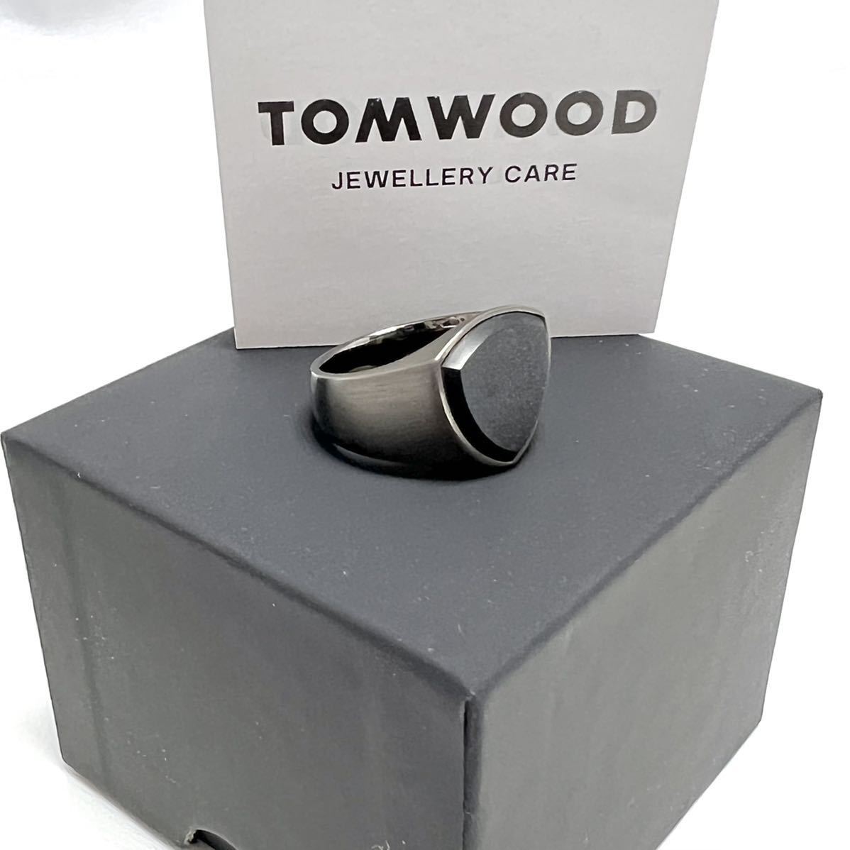 58 新品 トムウッド シールド オニキス リング 指輪 TOMWOOD 黒 58 新品 トムウッド シールド オニキス リング 指輪 TOMWOOD 黒