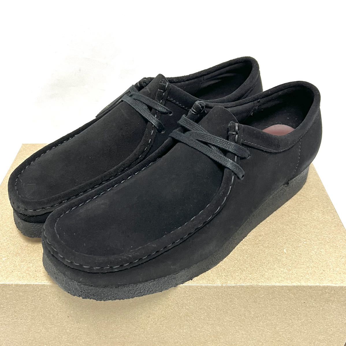 24cm 新品 クラークス オリジナルス Wallabee ワラビー ロー 黒 UK6