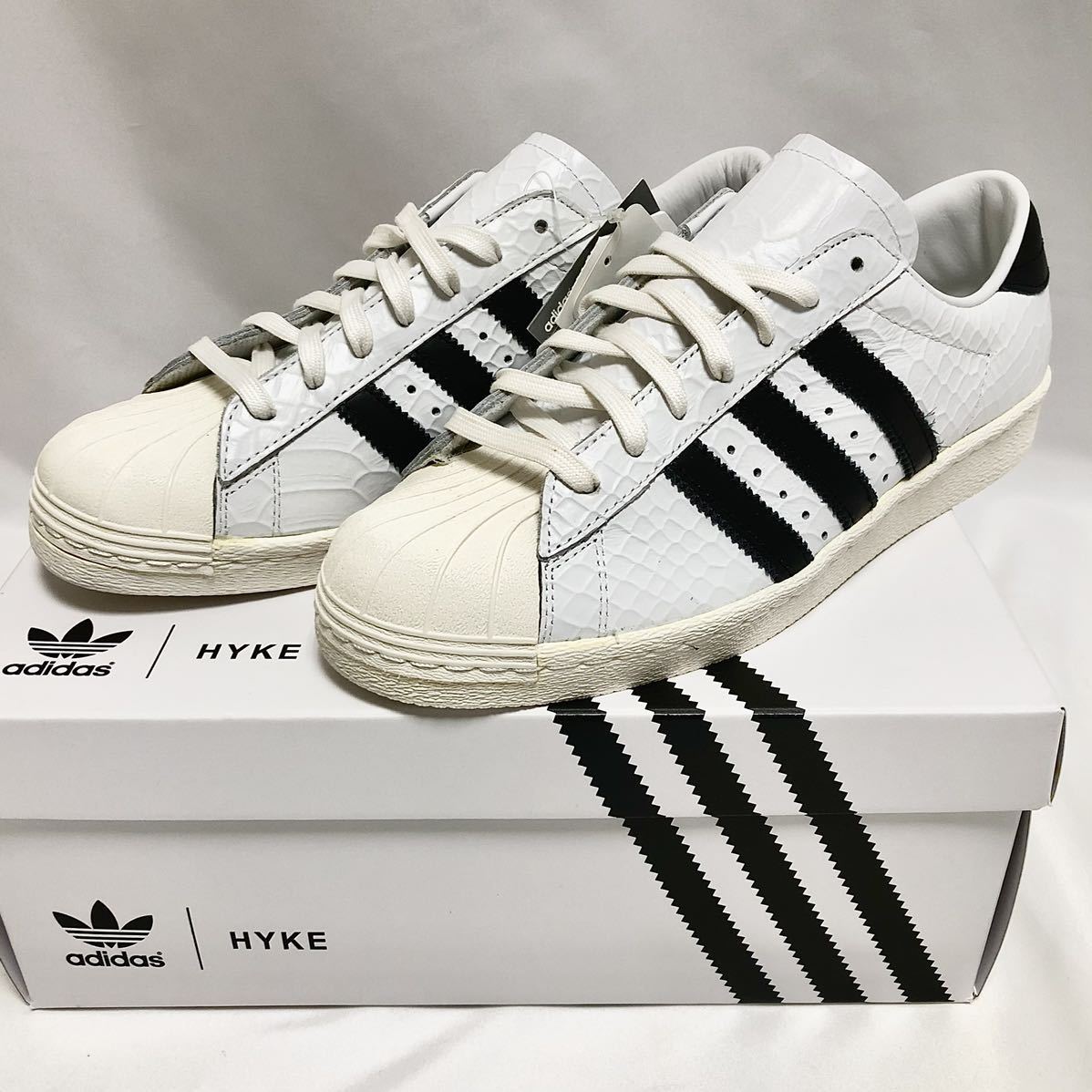 27cm 新品 adidas ハイク hyke スーパースター コラボ 限定 スニーカー 白黒 ホワイト SUPERSTAR アディダス ホワイト  ブラック