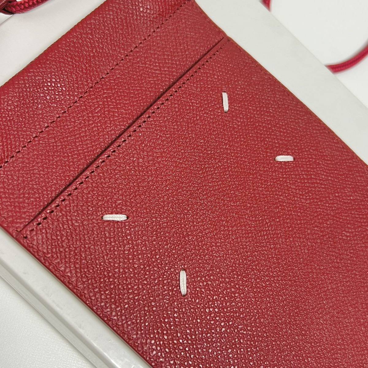  new goods mezzo n Margiela smart phone pouch iphone case neck pouch red Margiela mobile smartphone iPhone iphone shoulder bag 