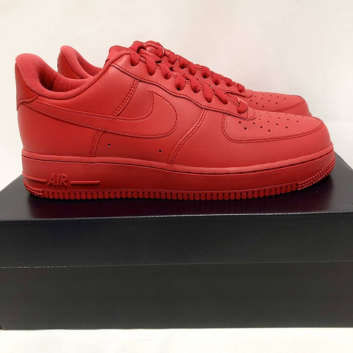 26.5cm 新品 NIKE エア フォース 1 AIR FORCE ナイキ フォース1 赤 レッド エアフォース 真っ赤 オールレッド AIRFORCE RED_画像3