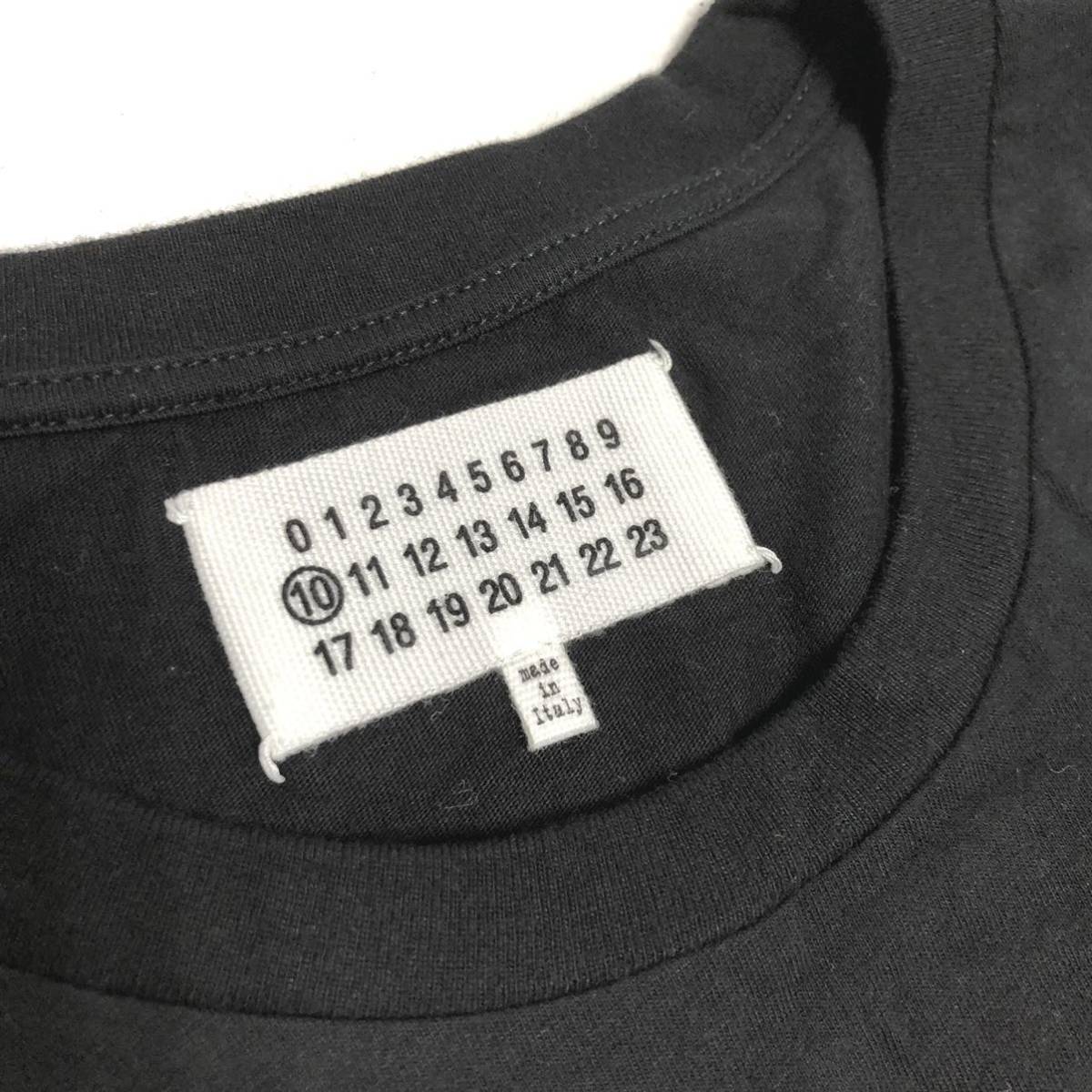 46 中古 USED メゾンマルジェラ 半袖 Tシャツ S 黒 maison Margiela TEE ブラック ワッペン パッチ