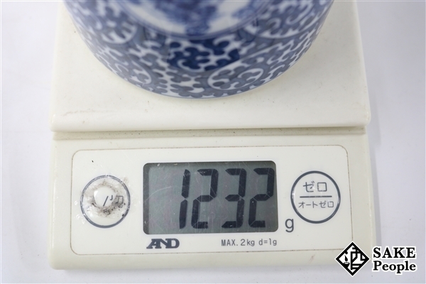 ◇注目! サントリー 白州 12年 有田焼 染付蛸唐草寅文筒型瓶 ◇注目! サントリー 白州 12年 有田焼 染付蛸唐草寅文筒型瓶