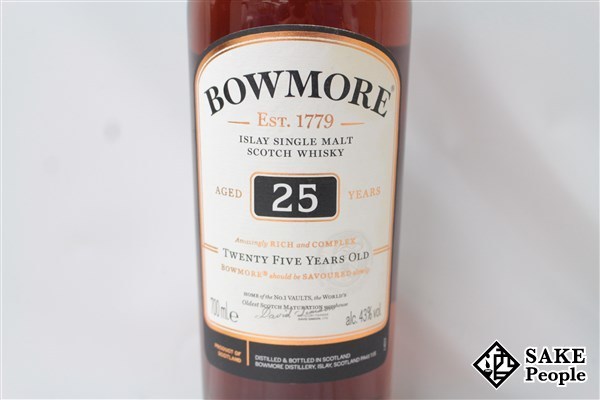 ◇注目! ボウモア BOWMORE 25年 700ml 43% スコッチ ウイスキー 箱付き