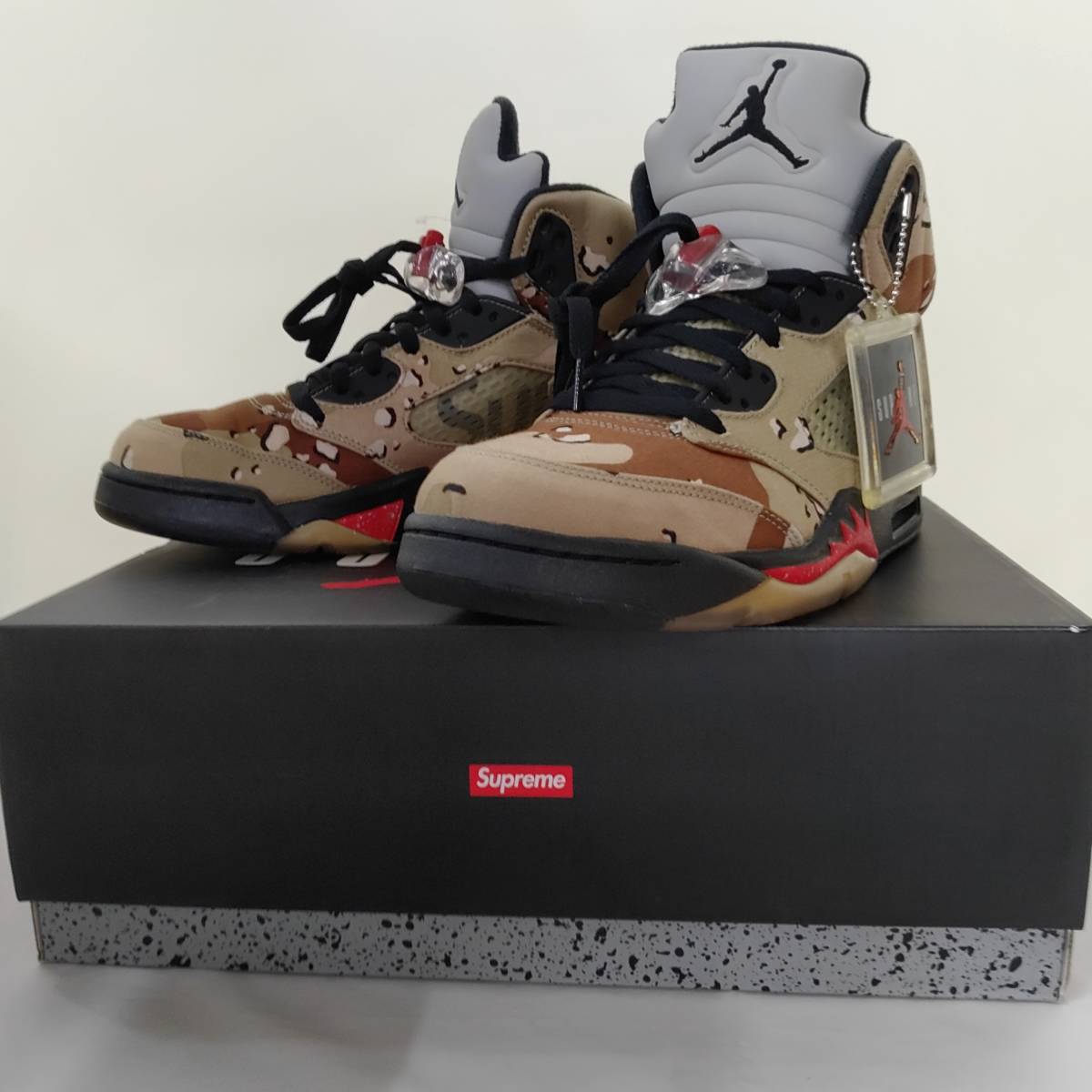 Supreme×Nike/シュプリーム×ナイキ/Air Jordan 5 Retro/Desert Camo/エアジョーダン5/デザートカモ/箱・タグ付き/美品/27cm_画像1