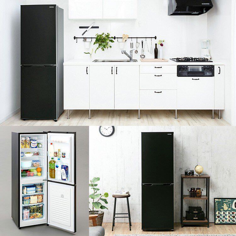 冷蔵庫 冷凍庫 162L ノンフロン冷凍冷蔵庫 162L ブラック IRSE-16A-B