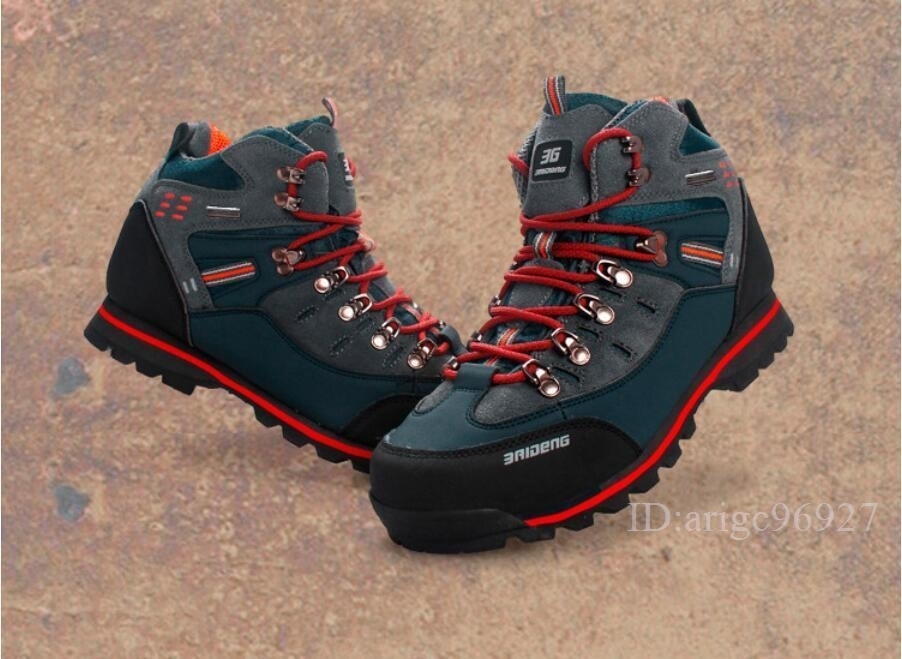 G818★トレッキングシューズ メンズ　アウトドアシューズ ハイキング ウォーキング バイク用 登山靴防滑 靴耐磨耗 ハイカット 25~28cm_画像2