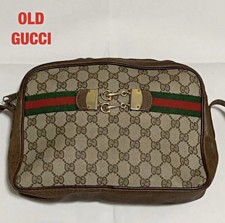 OLD GUCCI オールドグッチ 希少 ビンテージ キャンバス GG柄-