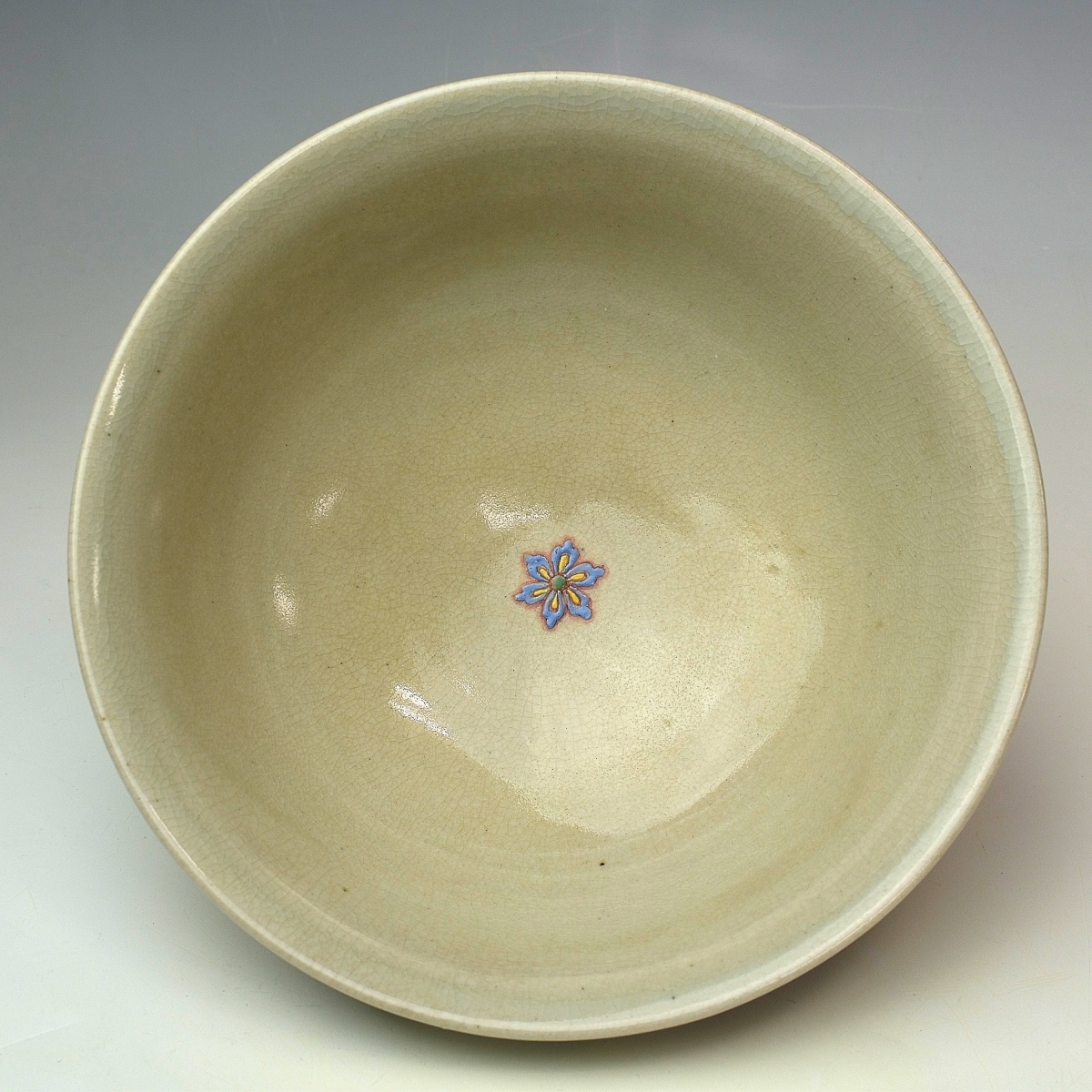 最も優遇 【趣楽】 時代 萬古焼 花図鉢 直径18,3cm C1721