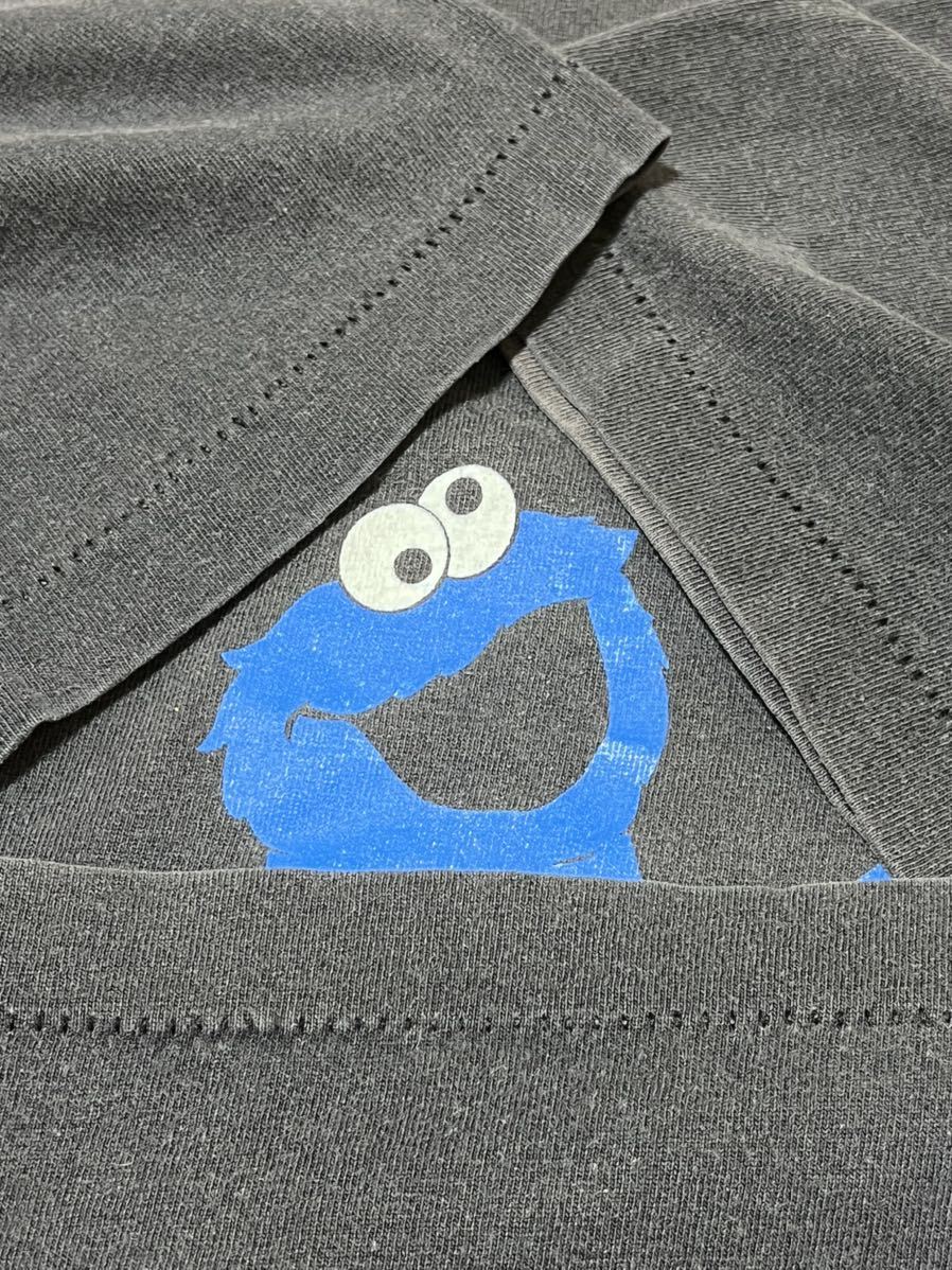 80s 90s Cookie Monster プリントTシャツ黒 L USA製 Sesame Street