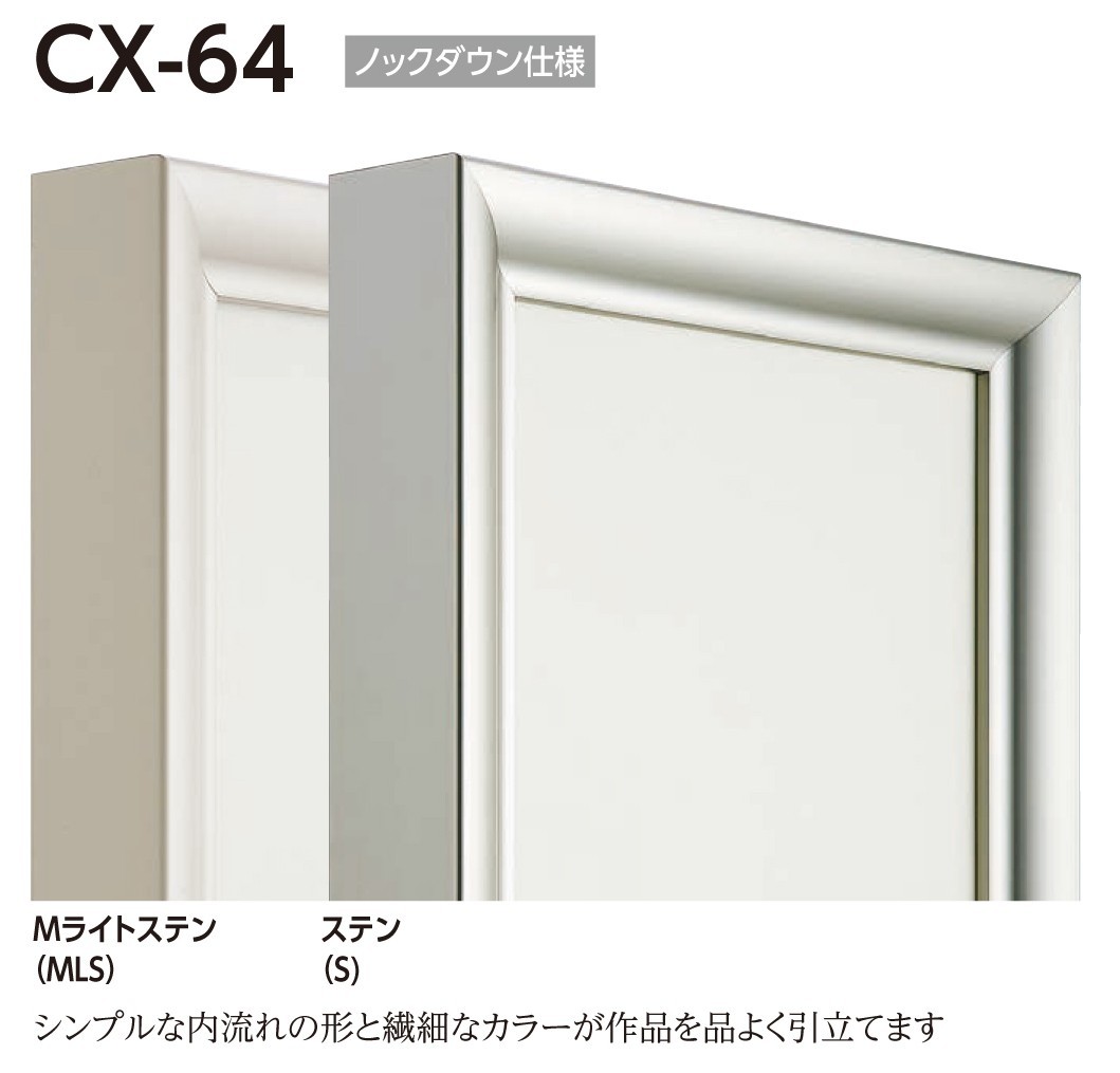 油彩額縁 油絵額縁 アルミフレーム 仮縁 正方形の額縁 CX-64 サイズS150号