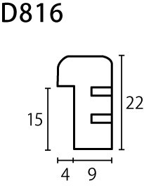 水彩用額縁 木製フレーム D816 アクリル付 F6号_画像2