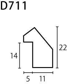 デッサン用額縁 木製フレーム D711 八ッ切_画像2