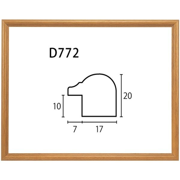 水彩用額縁 木製フレーム D772 アクリル付 F8号-