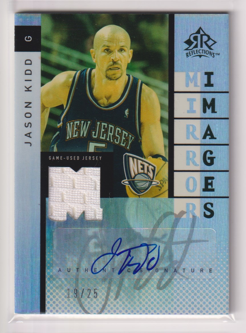 NBA JASON KIDD STEVE NASH DUAL AUTO 2006-07 UPPER DECK REFLECTIONS MIRROR IMAGES JERSEY Autograph SIGNATURE /25 枚限定 直筆 サイン