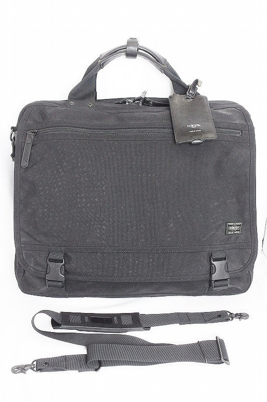 【正規品直輸入】 PORTER ポーター(吉田カバン) ラゲッジレーベル ビジネス 出張バッグ 2WAY 3層 マチ拡張 ブラック ブリーフケース、書類かばん 【正規品直輸入】 PORTER ポーター(吉田カバン) ラゲッジレーベル ビジネス 出張バッグ 2WAY 3層 マチ拡張 ブラック ブリーフケース、書類かばん