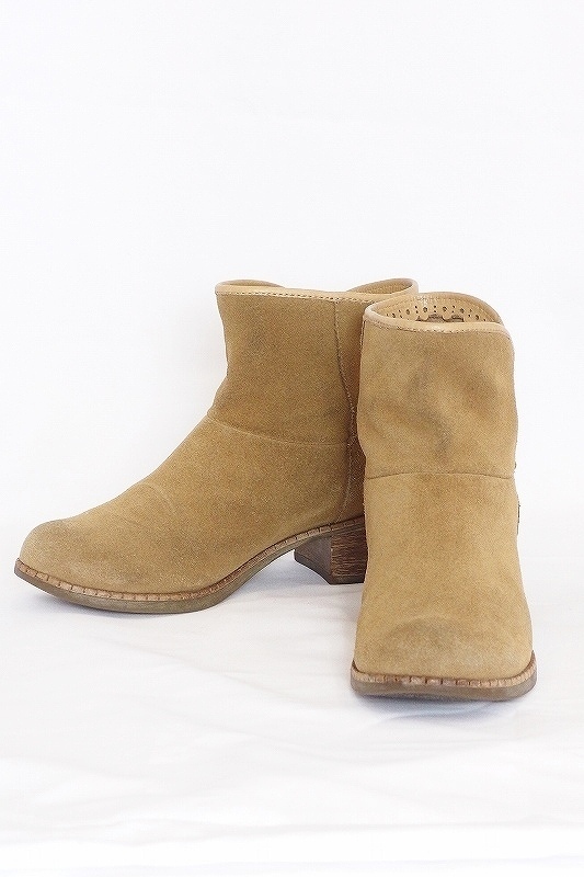 爆売り!】 UGG キャメル系 22.0cm スエード ショートブーツ ブーティ