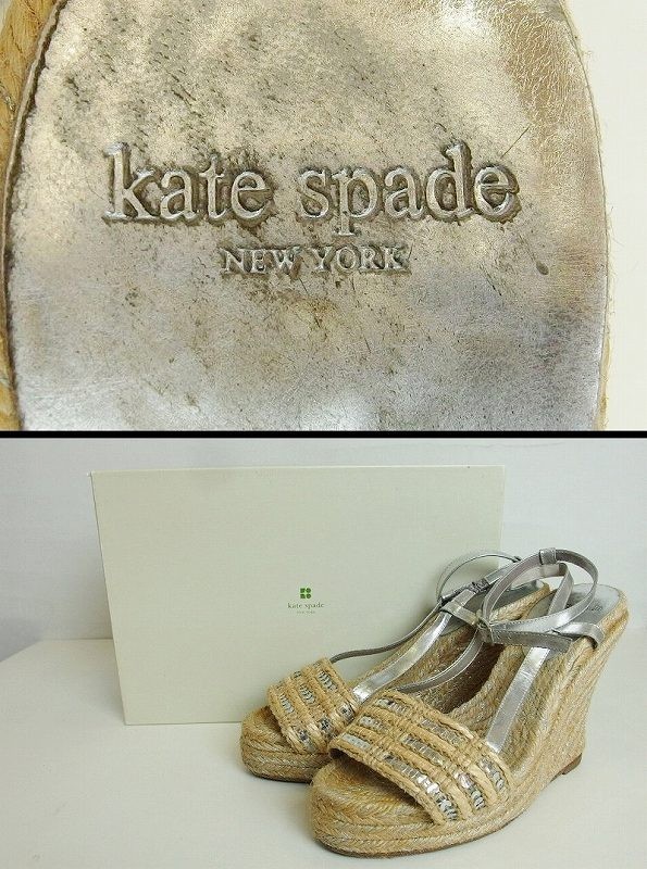 kate spade Kate Spade Wedge sole sandals 4 silver group 