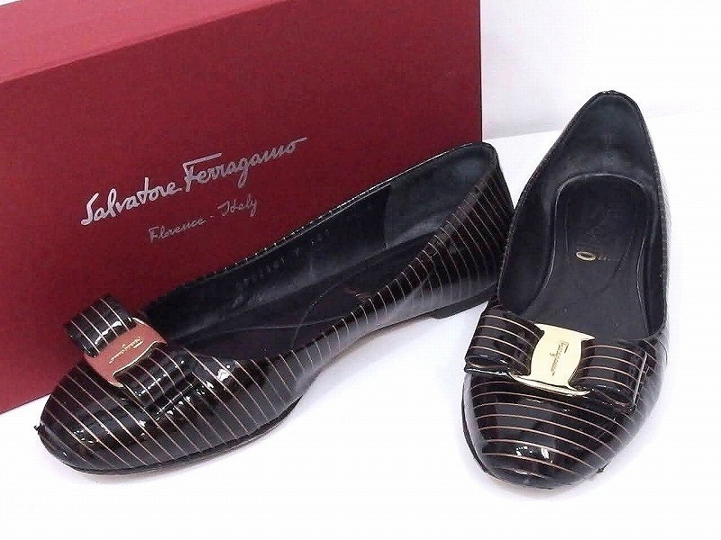 安い割引 Salvatore Ferragamo サルヴァトーレフェラガモ パテント