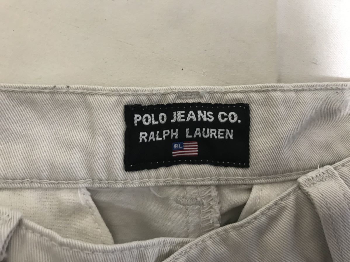 本物ポロジーンズラルフローレンRALPHLAURENコットンチノワークパンツアメカジサーフレディースMベージュ4ゴルフアメリカ製