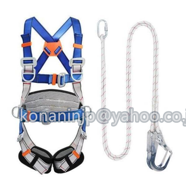  practical use * high quality * safety belt full Harness Harness type . Chrome plating hook rope type 2 number .. Ran yard attaching 1.2m small of the back pad attaching light weight buckle 