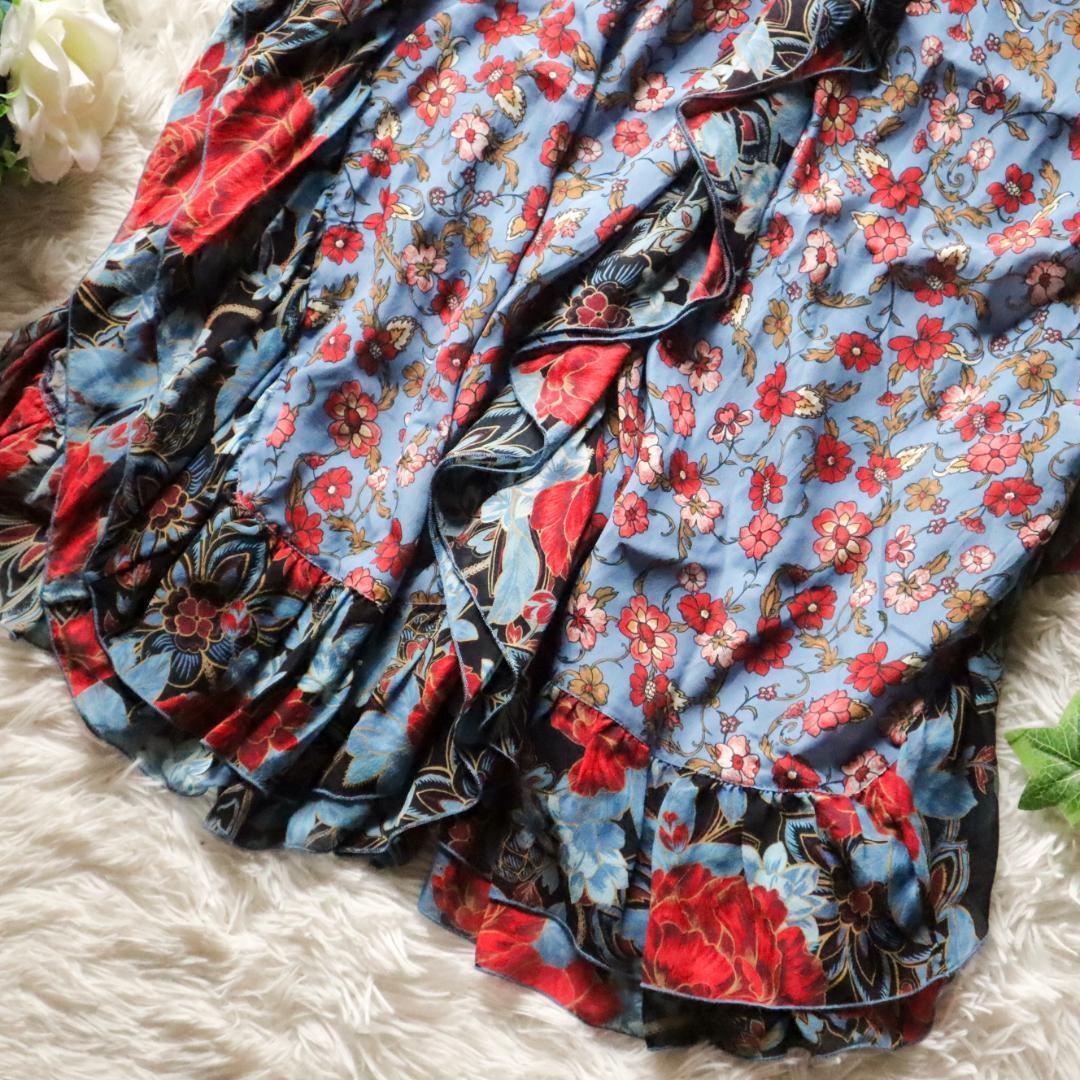 極美品】シーバイクロエ See by chloe ワンピース シルク100% 花柄 総