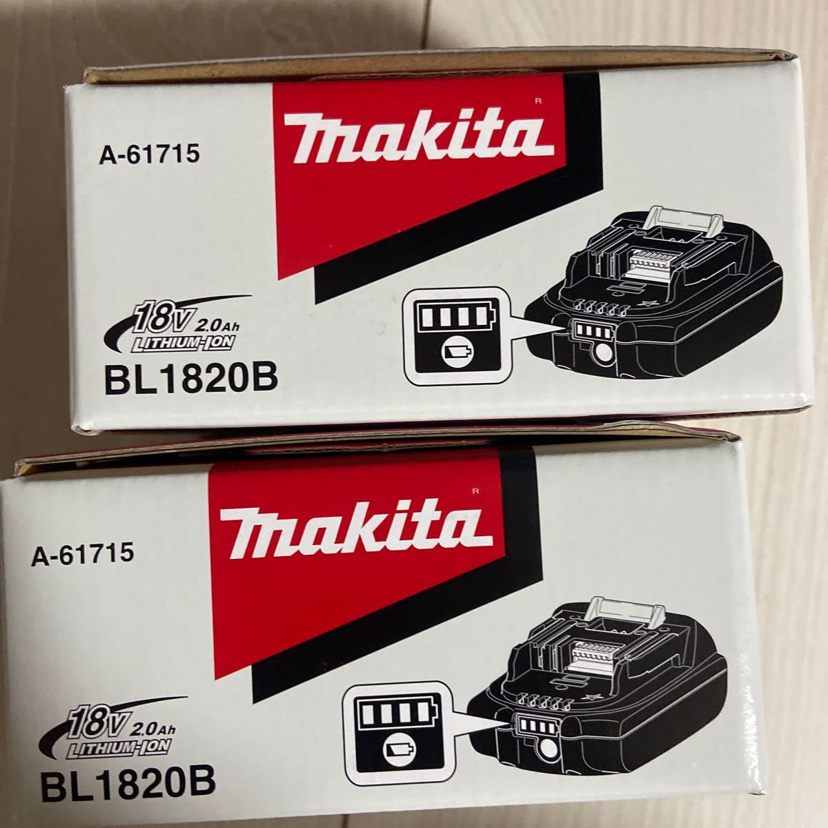 マキタ電動工具 バッテリ BL1820B 18V 2.0Ah (A-61715)2個セット