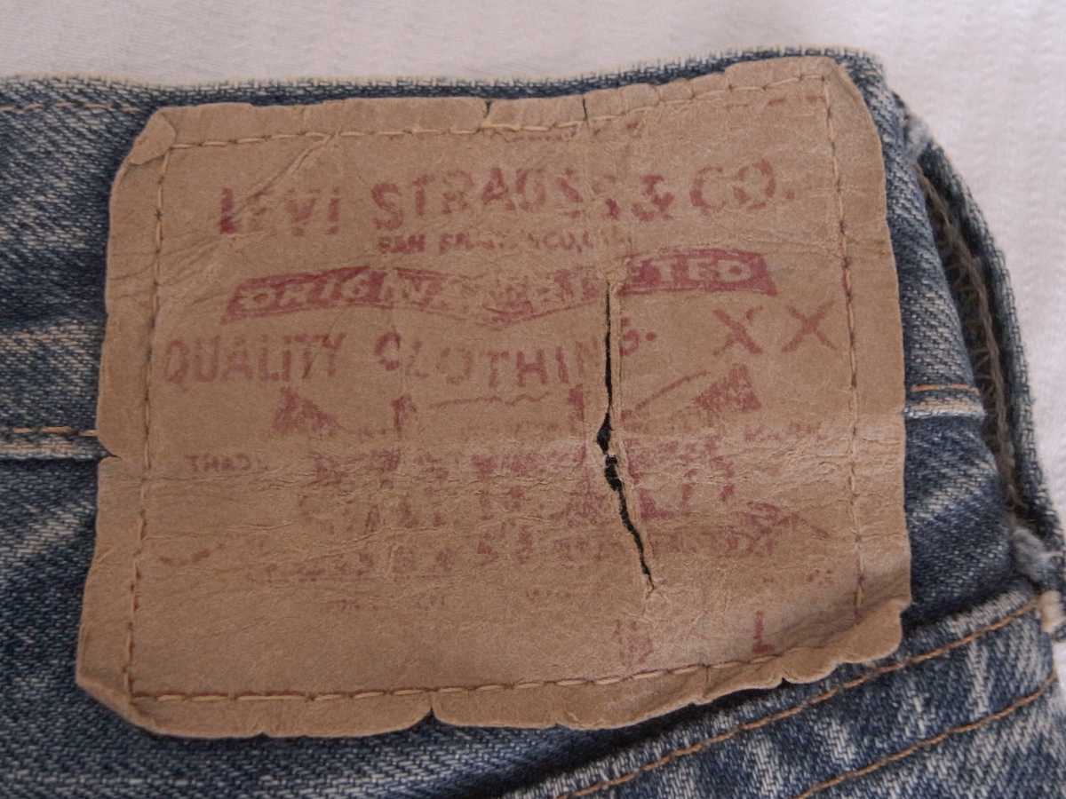 60s ビンテージ LEVIS 502xx ビッグE カットオフ Vステッチ 501xx ショーツ USAアメリカ性 VINTAGE リーバイス1st ウエアハウス RRL モデル_画像4