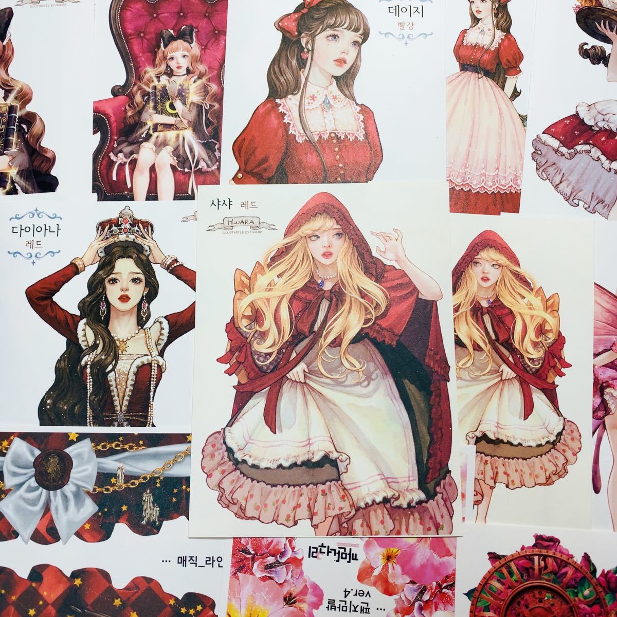 海外 韓国 人物ステッカー 装飾ステッカー 少女 女の子 シール 15枚 