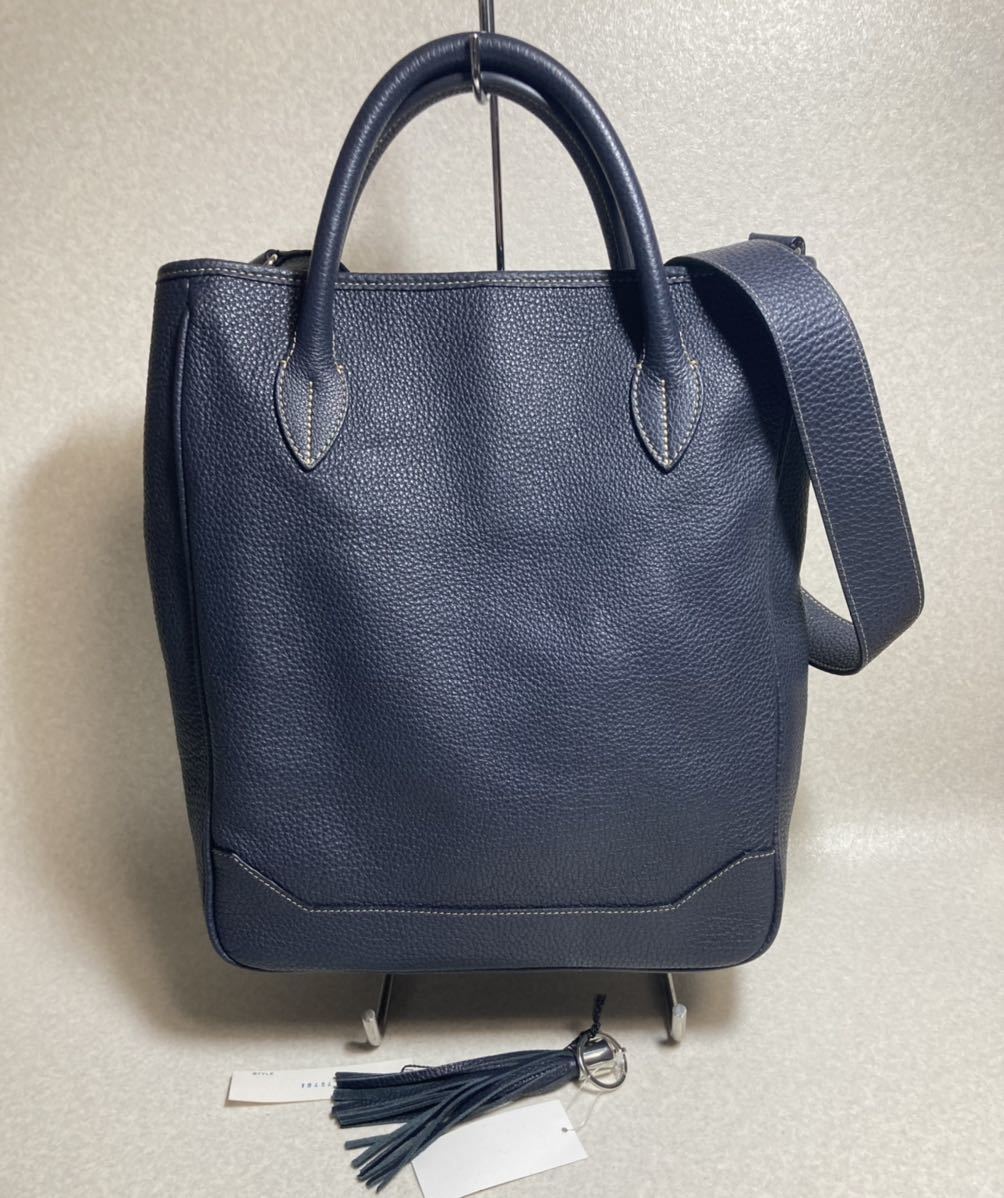 新品 アカーテ(伊) 【シロッコ】縦型トートバッグ カーフしぼ革